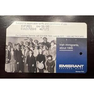 Emigrant Saving Bank NYC MetroCard Mint condition SUPER RARE